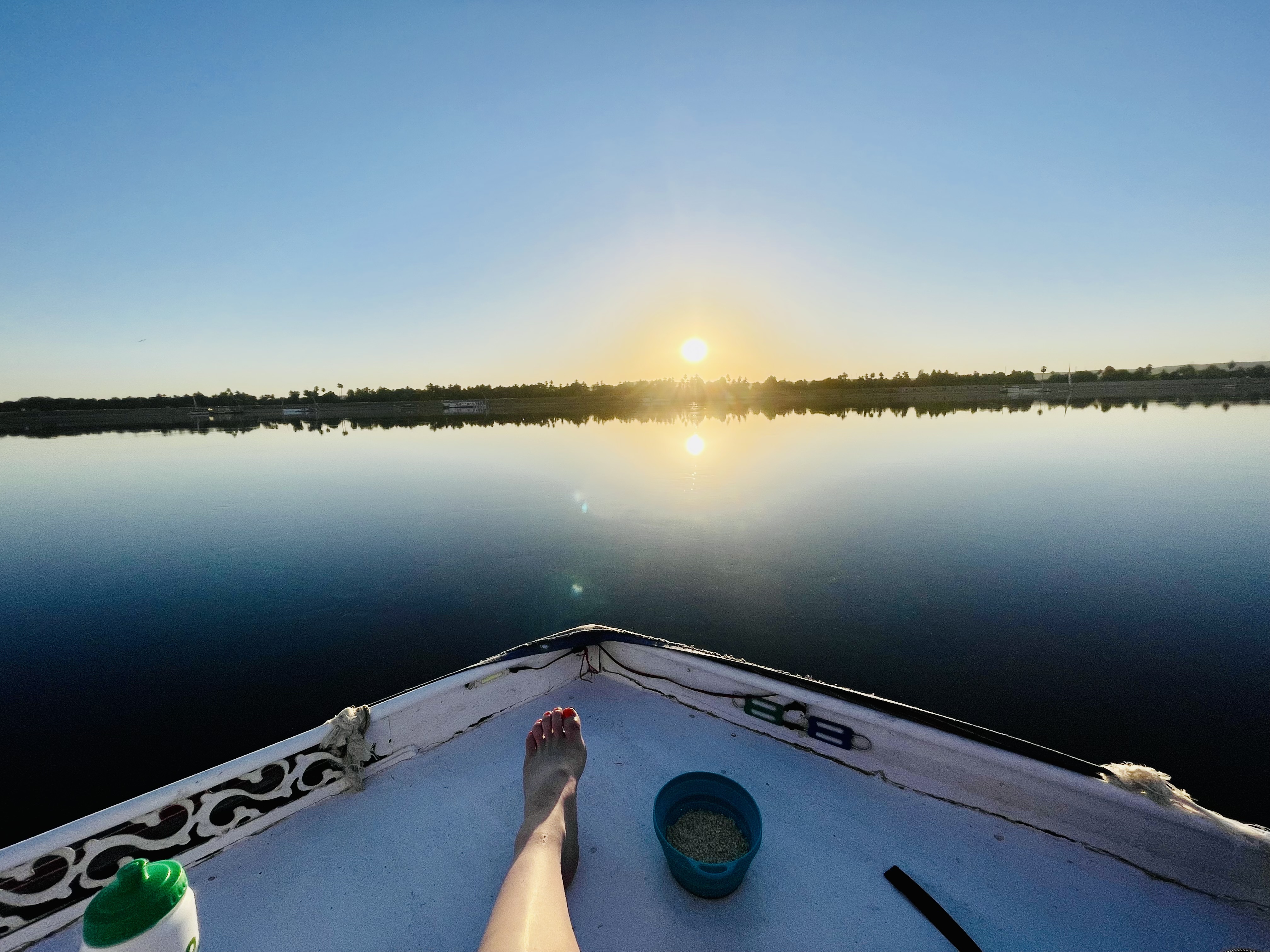 Felucca sailboat sunset